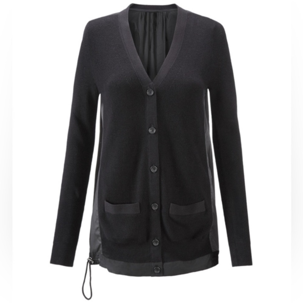 Cabi Mixed Media Cardigan Black size XS